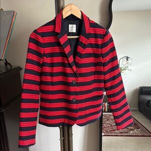GAP Red & Navy Striped Academy Blazer